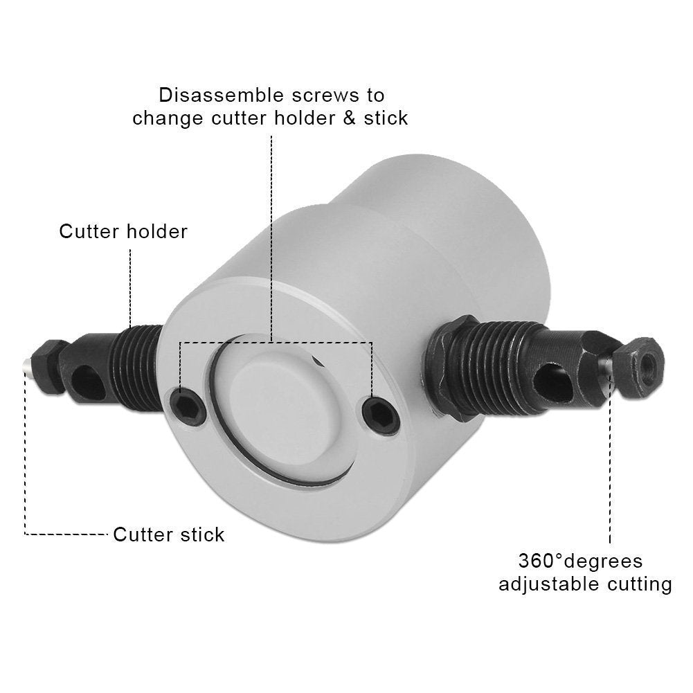 Nibbler Cutter Drill Attachment Double Head Metal Sheet