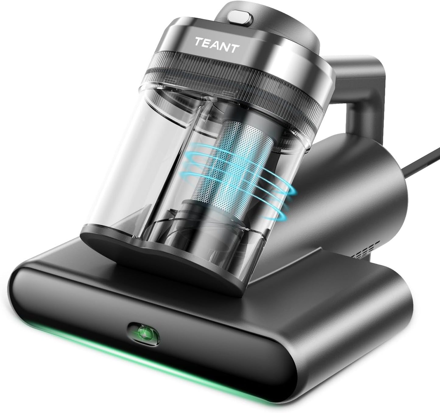 Mattress Vacuum Bed Vacuum Cleaner with 253.7nm UV-C Light, Hyper Helix Motor with 16kPa Strong Suction & 33000 RPM/Min Tapping, HEPA Filter, 149℉ Heat & Ultrasonic & Anion for Bed and Pet