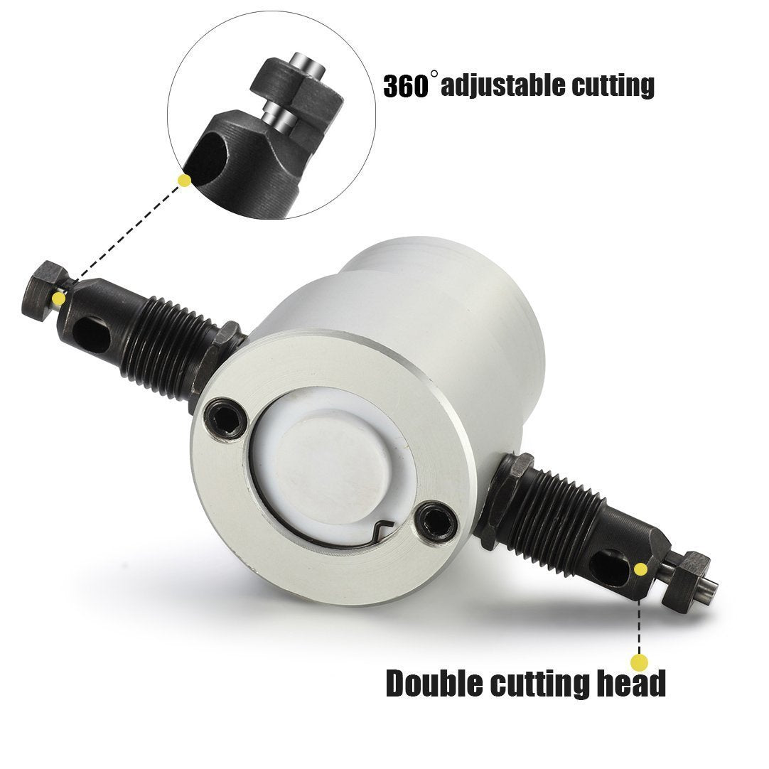 Nibbler Cutter Drill Attachment Double Head Metal Sheet