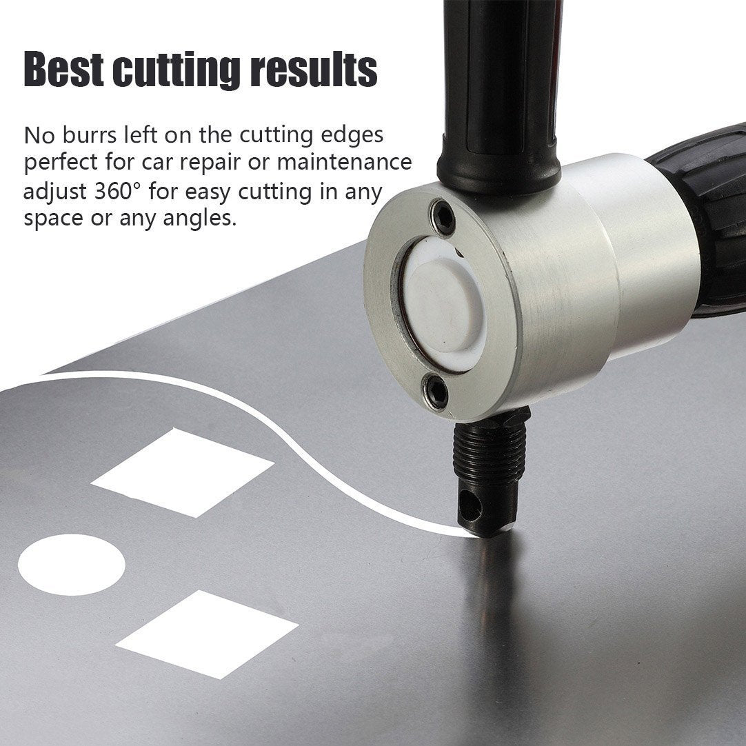 Nibbler Cutter Drill Attachment Double Head Metal Sheet